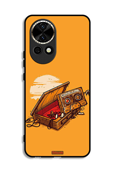 Tolwak غطاء حماية لهاتف هواوي نوفا 12 5G بتصميم شريط كاسيت وشريط لاصق