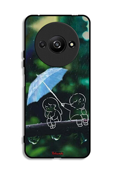 Tolwak Xiaomi Redmi A3 4G Protective Case Cover Couple Abstract Art