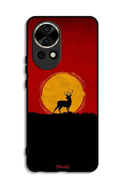 Tolwak غطاء حماية لهاتف هواوي نوفا 12 5G بتصميم غزال وقمر