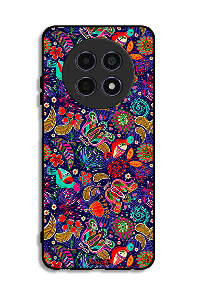 Tolwak غطاء حماية لهاتف Realme 12 5G بنقشة أوراق طيور ملونة وزهور