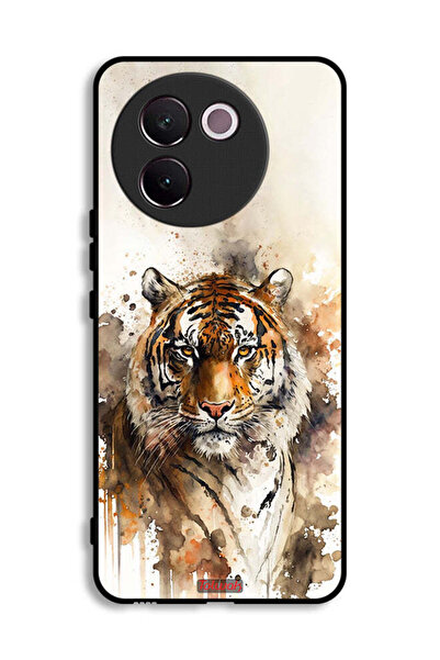 Tolwak غطاء حماية Vivo V30e 5G بتصميم فن تجريدي من جلد الفهد