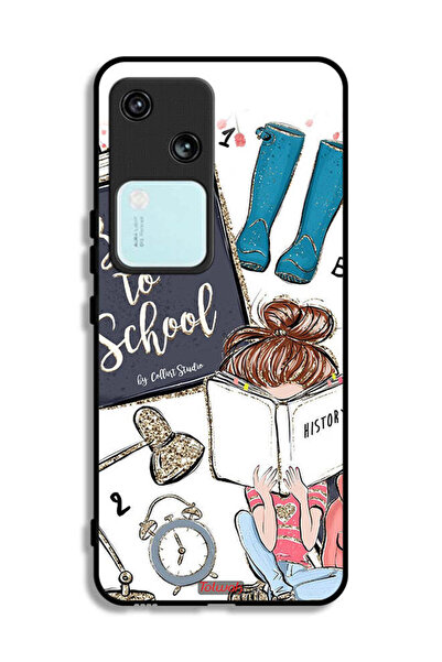 Tolwak غطاء حماية لهاتف Vivo S18 5G، فتاة تعود إلى المدرسة تقرأ التاريخ