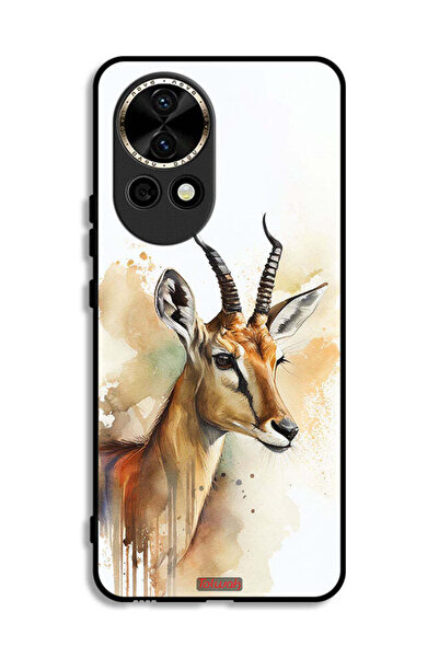 Tolwak غطاء حماية لهاتف هواوي نوفا 12 5G، رسم غزال تجريدي