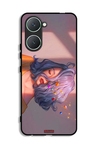 Tolwak Vivo Y03 4G Protective Case Cover Girl And Space Art