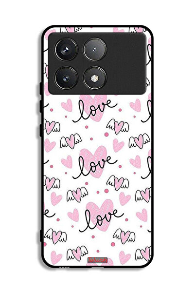 Tolwak Xiaomi Poco F6 Pro Protective Case Cover Love And Heart Art Pattern
