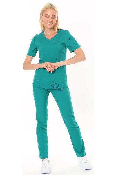 İBA MEDİKAL Costum medical Isoft (SLIM FIT) verde pentru femei