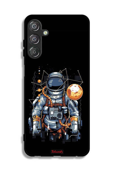 Tolwak Samsung Galaxy M15 5G Protective Case Cover Astronaut Abstract Art