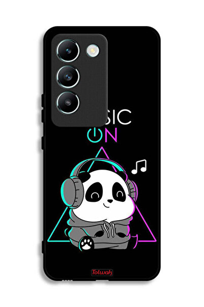 Tolwak غطاء حماية لهاتف Vivo V30 Lite 4G بطبعة موسيقى الباندا