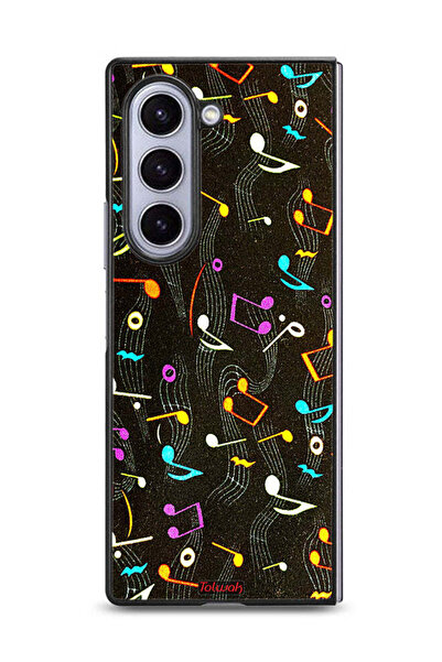 Tolwak غطاء حماية لهاتف Samsung Galaxy Z Fold6 بنمط قماش موسيقي