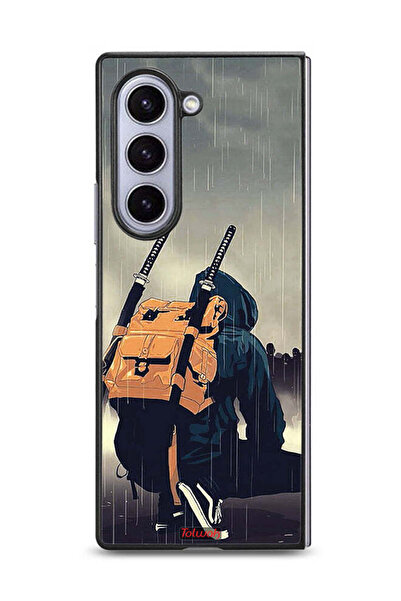 Tolwak غطاء حماية لهاتف Samsung Galaxy Z Fold6 بتصميم سيف ساموراي الرقمي