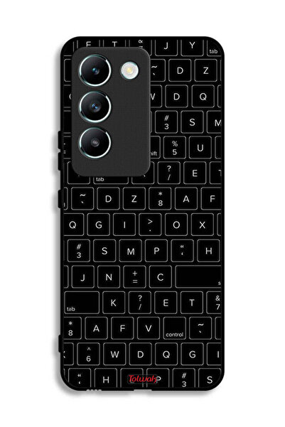 Tolwak غطاء حماية لهاتف Vivo V30 Lite 4G بنمط مفاتيح لوحة مفاتيح عشوائية