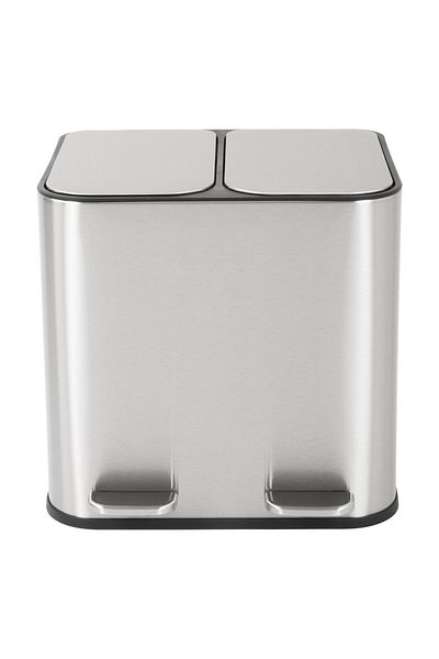 ORCHID SS 10L RECT DUAL BIN WITH SOFT CLOSE