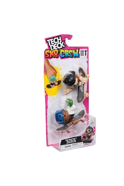 SPIN MASTERR Tech Deck, SK8 Crew, set of 2 mini skateboards with 2 figures, model 3