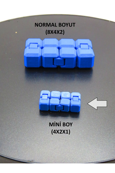 MODA Mini Boy Sonsuz Küp (4X2X1 Cm) – El Oyuncağı, Sessiz ve Taşınabilir Fidg...