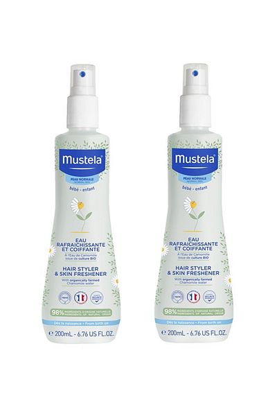 Mustela Hair Styler and Skin Freshener with Organic Chamomile Water Pack of 2