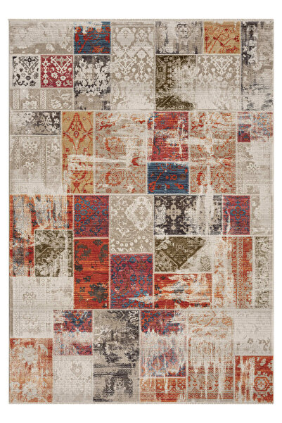 Moqa A Different Carpet Anadolu 4011 Multi Otantik Desenli Halı - Antialerjik, Pamuk Taban, 6 mm Hav Yüksekliği