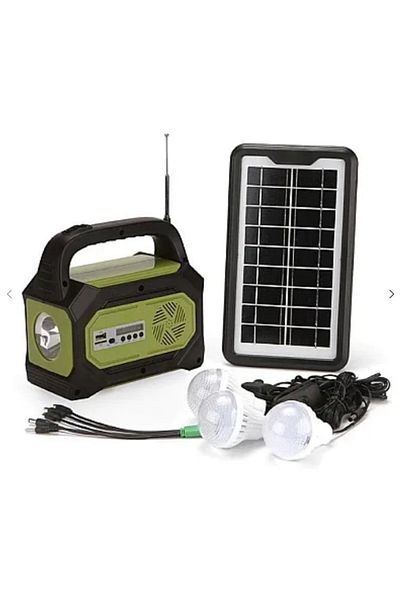 divendi-ro Camping solar kit GD-8073 Radio FM FM USB USB lantern powerbank 3 led bulbs