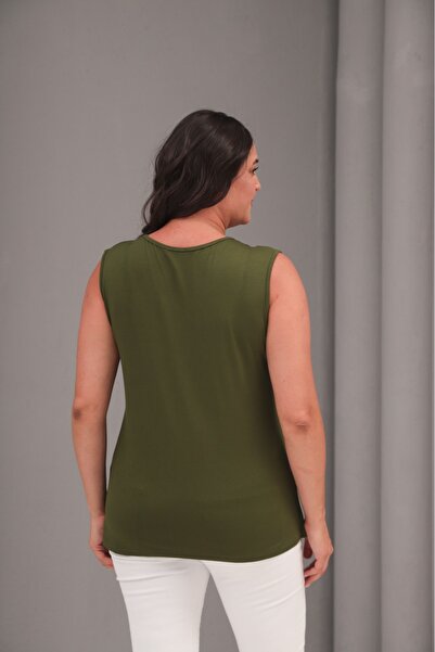 Esina Women's Viscose Zero Sleeve Embroidered Blouse