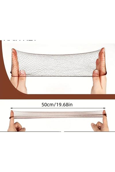 mirenza cosmetic Invisible Hair Net 65 Pieces Brown Bun Net