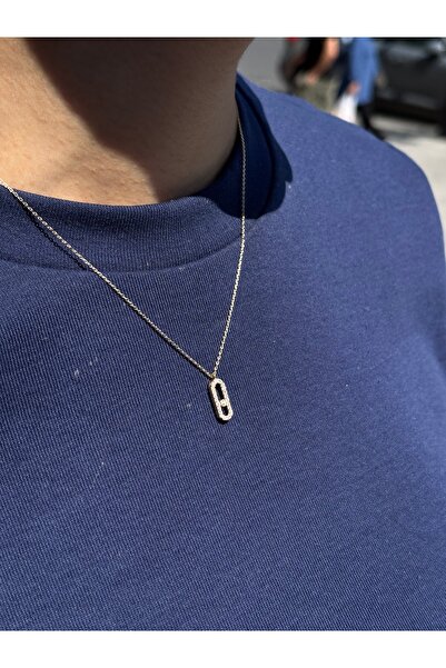 Has Kuyumcum 14 Ayar Altın Taşlı Messika Kolye