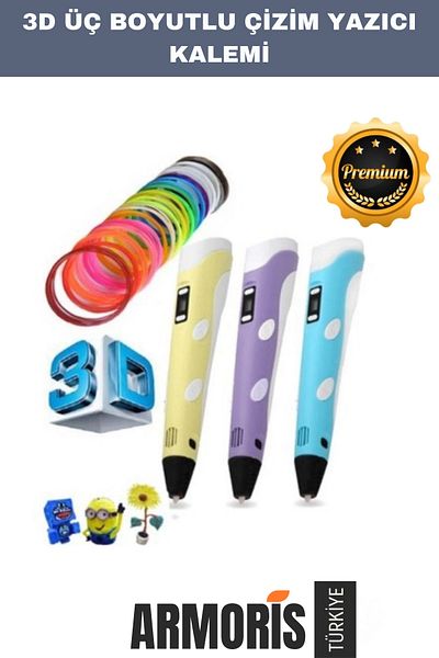 Armoris New Series Fun Abs Plastic 3D Children's Colorful Filament Three-Dimensional Drawing Creativity Printer Pen