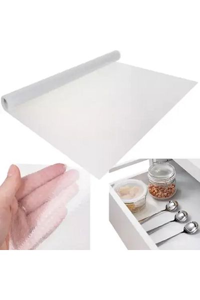 Micostore Anti-slip mat, drawer protection foil, non-slip, waterproof, 300 x 50 cm, white
