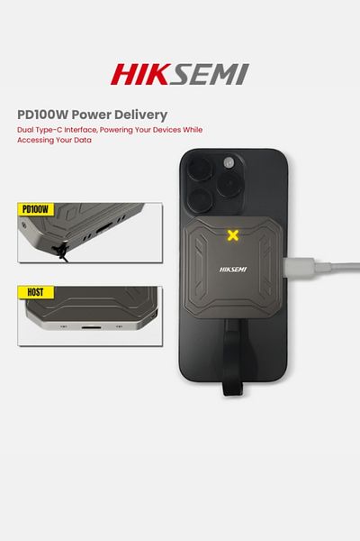 Hiksemi Magnetic M.2 SSD Enclosure MGS1丨Cooling Fan丨PD 100W Power Transfer丨 USB 3.2 Gen2丨LED Indicator