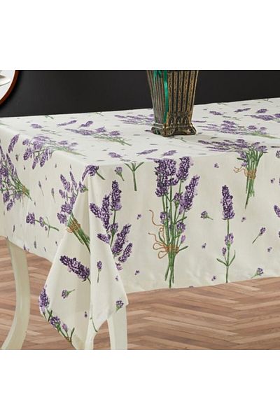 Pucioasa Teflon-coated cotton tablecloth, 140x180cm, lavender
