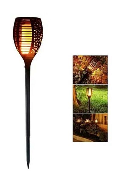 divendi-ro XF-6006 Torta Solar Torch with False Flame Effect for patio or garden