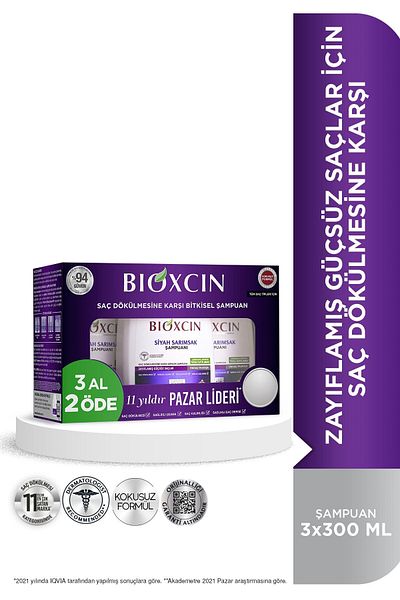 Bioxcin Black Garlic Shampoo 300 ml - Buy 3 Pay 2