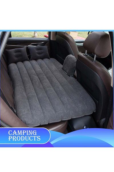 Shopi Manful Inflatable Mattress with Pump Portable Outdoor Air Mattress Foldable Single Thickened Flockin