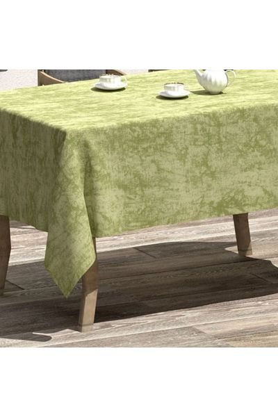 Pucioasa Teflon-coated cotton tablecloth, round, diameter 140cm, green