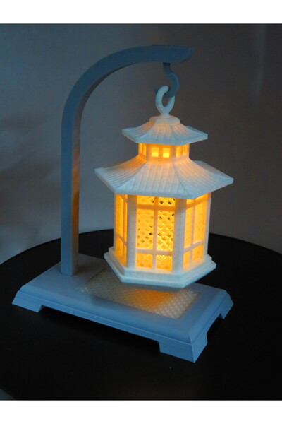 MODA Japanese Style Decorative Night Light with Hanging – Tealight Candle Included, 3 Piece Set
