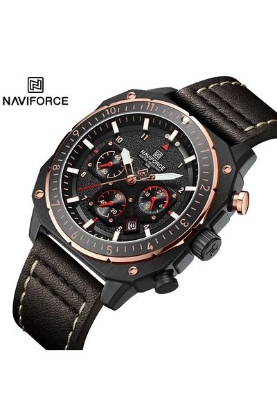 Naviforce Chronograph Sports Watch with Multi Function Display Durable Strap Water Resistant