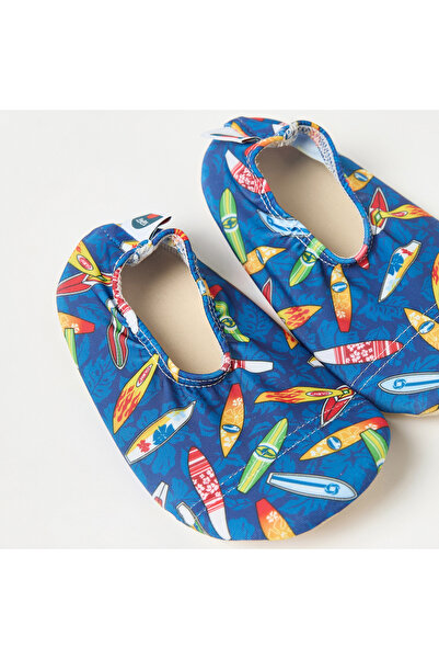 Juniors All-Over Surf Board Print Anti-Slip Swimming Slippers