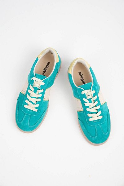Mio Gusto Emilia Genuine Leather Green Color Women's Sports Shoes