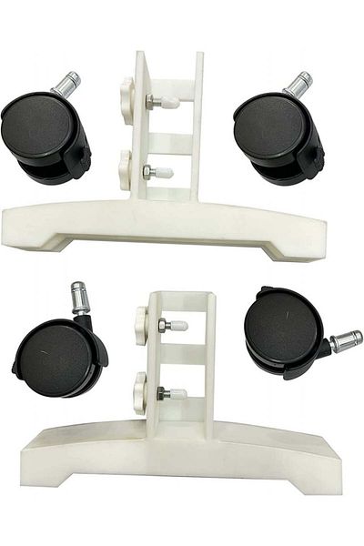PEEOED Set de 2 suporturi pentru încălzitor PEEOED, metal/plastic, alb/negru, 20 x 13 cm
