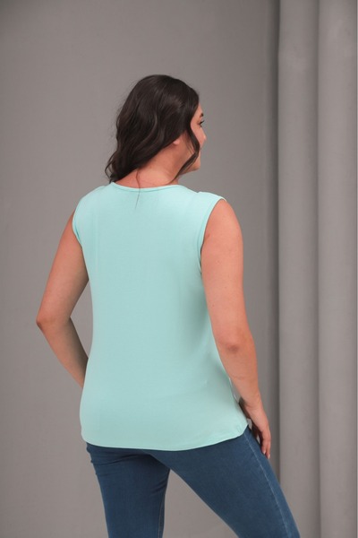 Esina Women's Viscose Zero Sleeve Embroidered Blouse