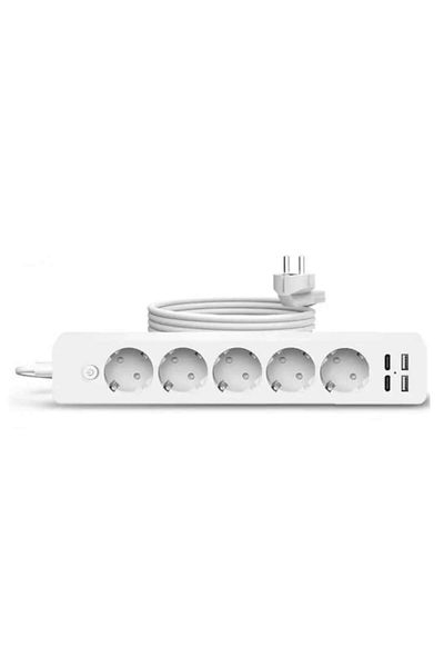 Jortan Prelungitor cu 5 prize, 2 porturi USB, 2 porturi USB Type C, JORTAN, lungime cablu 2m