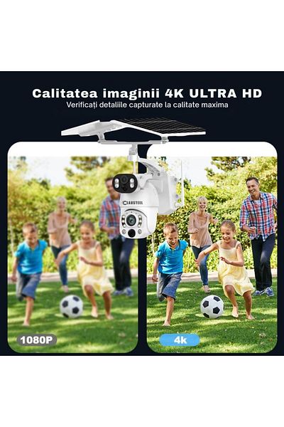 CLAUSTEEL 2IN1 Professional Surveillance Camera, Dual, 4G with 99x Zoom,Solar Panel 12W, 1 KM View