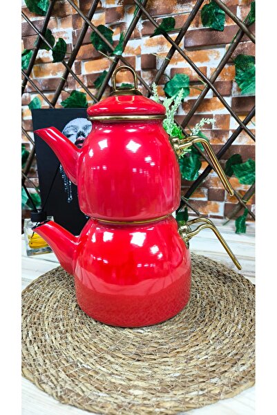 SOSYETE HOME41 EMAYE ÇAYDANLIK TAKIMI RENKLİ 1. KALİTE BÜYÜK BOY