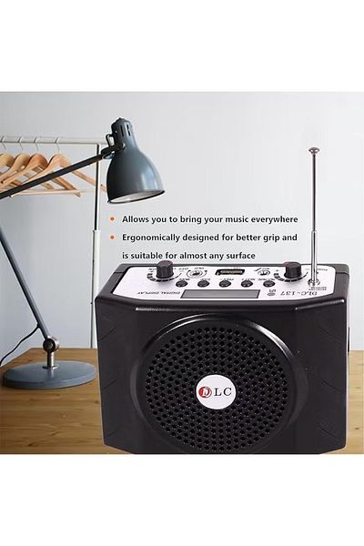 DLC Portable Amplifier With Usb Tf Card And Fm Radio Remote Control Black