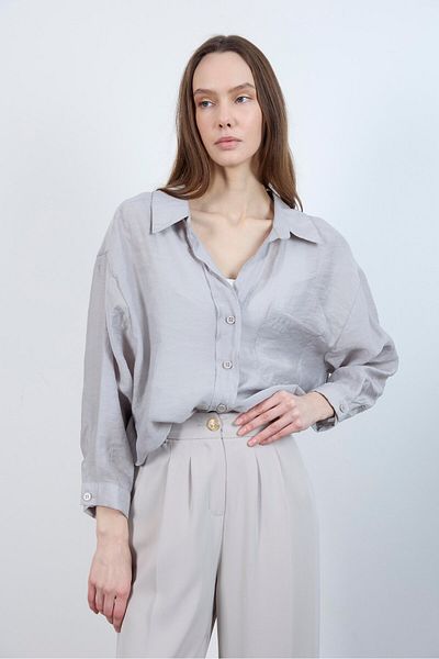 Perry 4612 Cămașă oversize cu umăr dezactivat