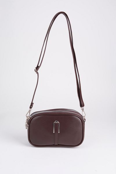 Vivaq Women's Brown 4 Compartment Faux Leather Medium Size Zipper Closure Handbag and Shoulder Bag