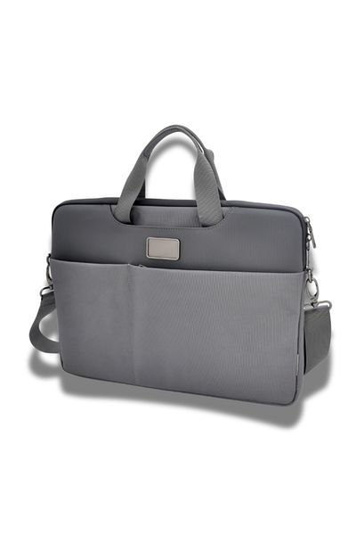 ORYX O-lapclassy Sleek Laptop Bag Minimalist Lightweight Work Bag Grey