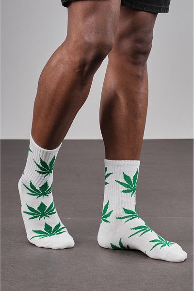 king brich 4-Piece Leaf Patterned Unisex Sports Socks