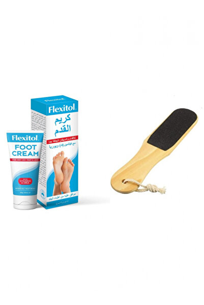 FLEXITOL Foot Cream for Feet and Legs with Double Sided Foot Buffer, 85 gm