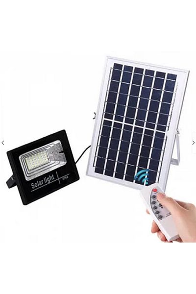 divendi-ro 60W SMD LED Spotlight Kit with Solar Panel and Remote Control