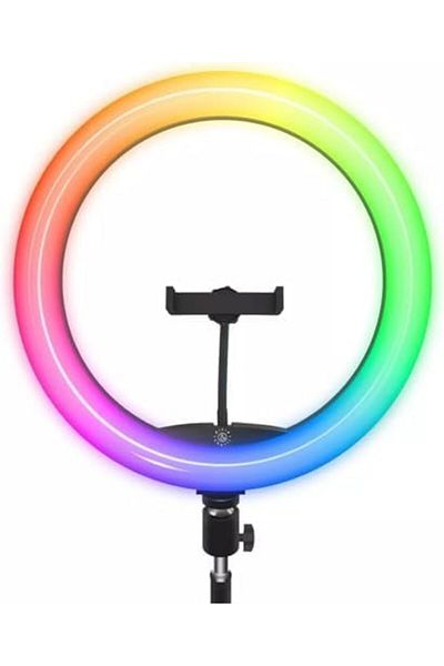 Generic RGB LED Soft Ring Light MJ36 – 18” Dimmable Ring Light with Adjustable Tripod Stand, 3 Color Mod