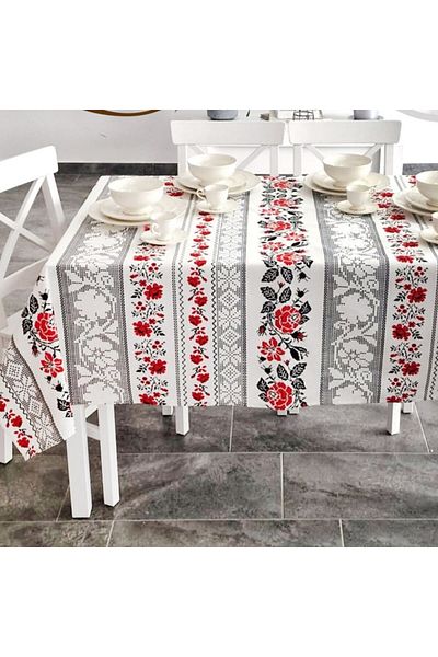 Pucioasa Teflon-coated cotton tablecloth, 160x220cm, traditional pattern